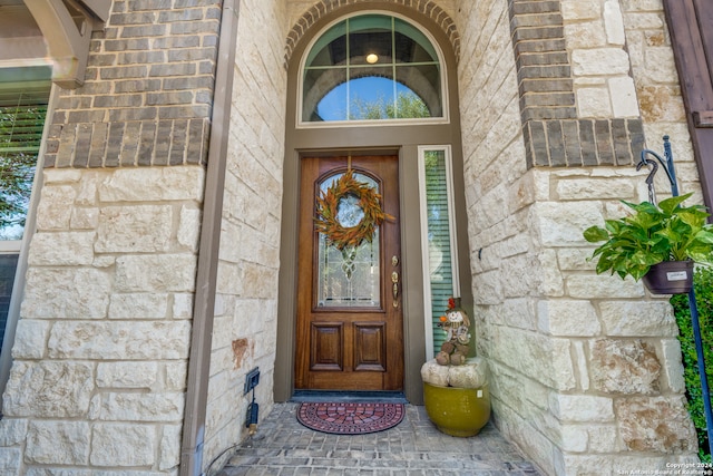 view of exterior entry