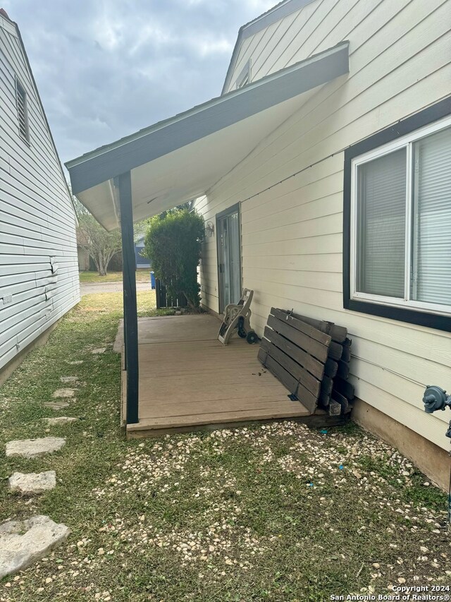 view of patio with a deck