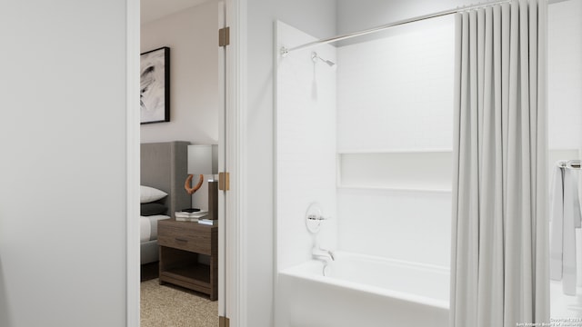 bathroom with shower / bathing tub combination