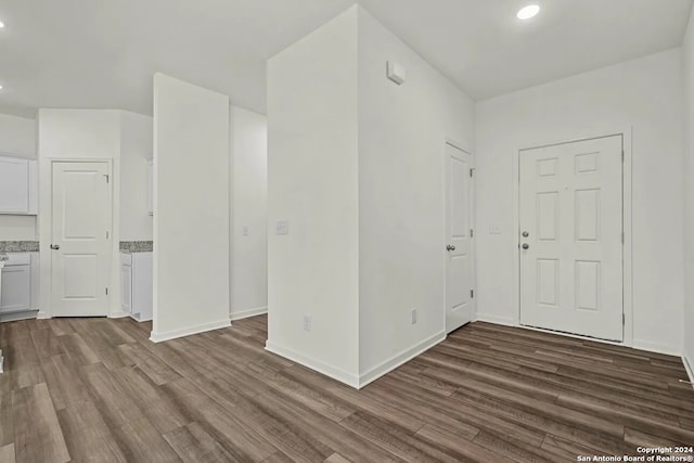 interior space with wood-type flooring