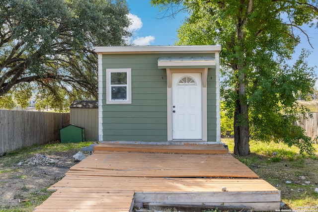 view of outbuilding