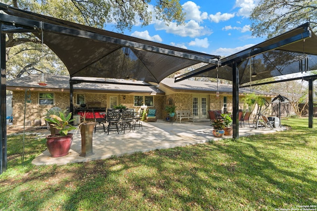 exterior space with french doors