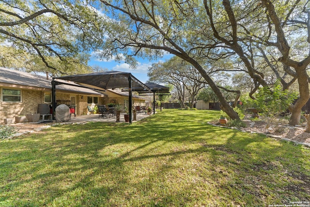 view of yard featuring a patio area