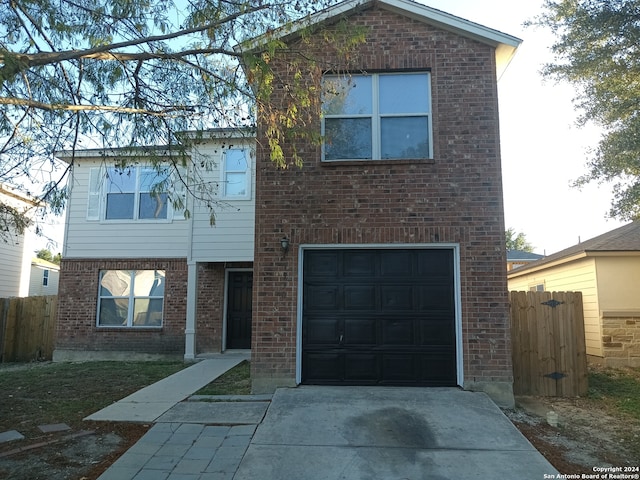 view of front of house featuring a garage