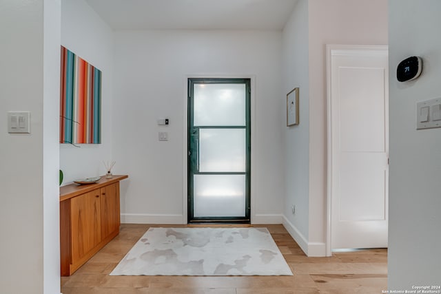 entrance foyer featuring light hardwood / wood-style floors