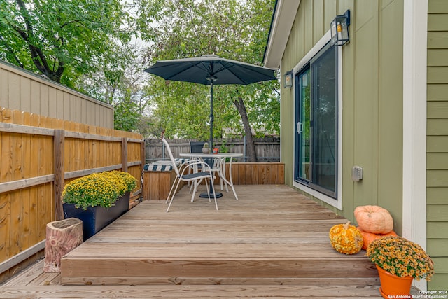 view of wooden terrace