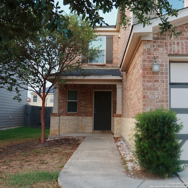 view of exterior entry