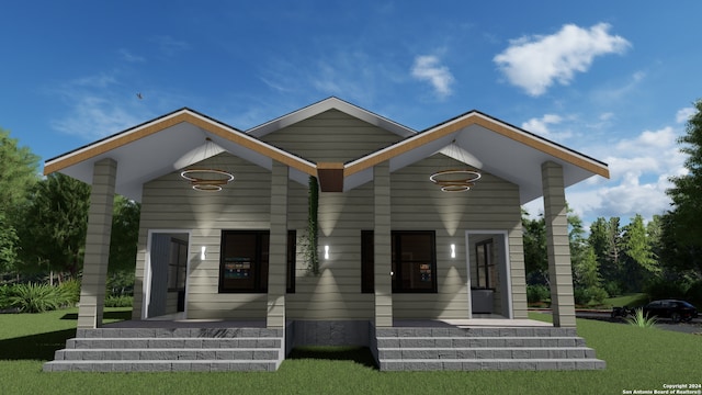 341 Avondale Ave, San Antonio, TX 78223 - view of front of property featuring a front lawn and a porch