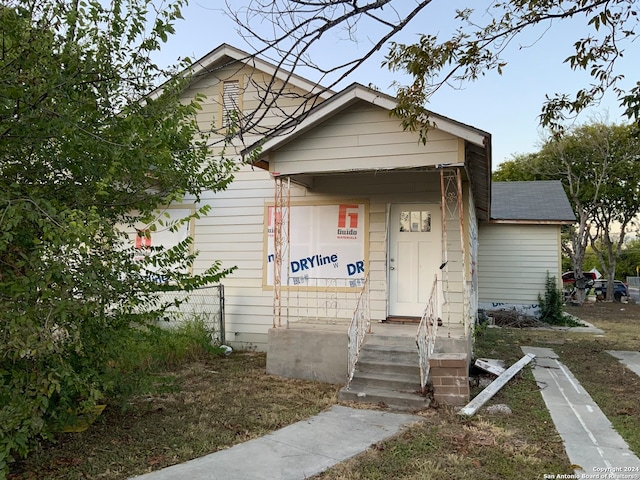 view of bungalow-style home