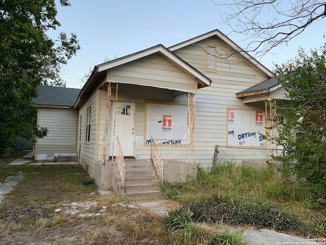 view of bungalow-style house