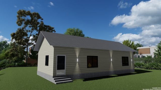 341 Avondale Ave, San Antonio, TX 78223 - view of home's exterior featuring a yard and entry steps