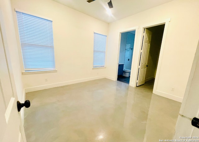 empty room featuring ceiling fan