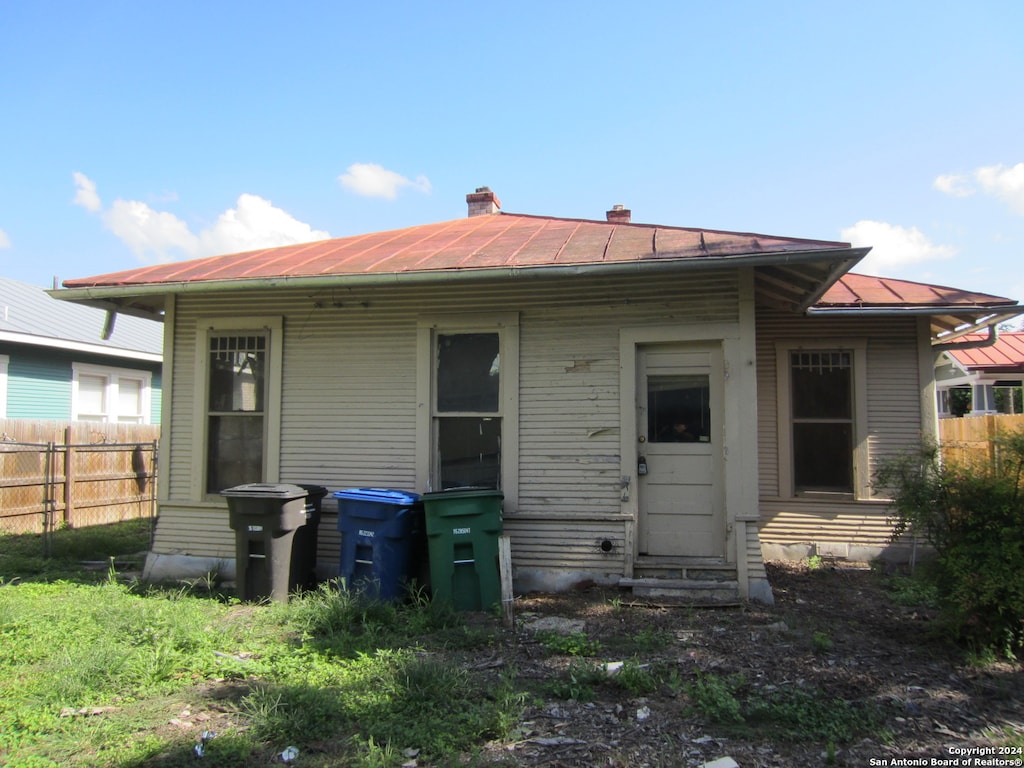 view of back of property