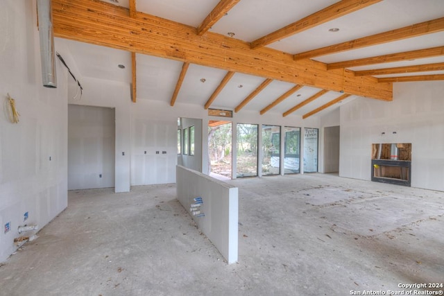 1722 Paradise Pkwy, Canyon Lake, TX 78133 - unfurnished living room with a fireplace