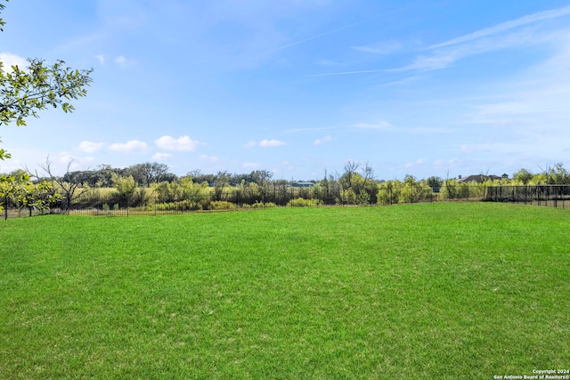 view of yard with a rural view