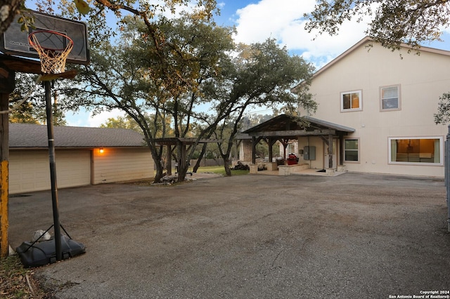 exterior space featuring a gazebo