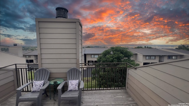 view of deck at dusk