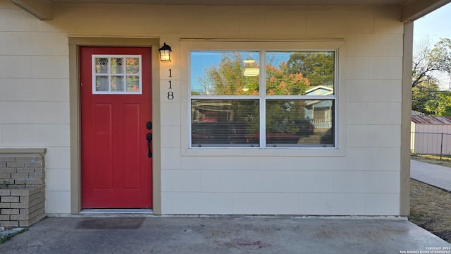 view of doorway to property