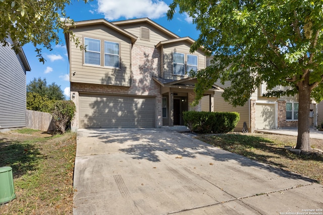 view of front of home with a garage