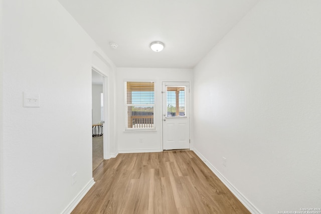 entryway featuring light hardwood / wood-style floors