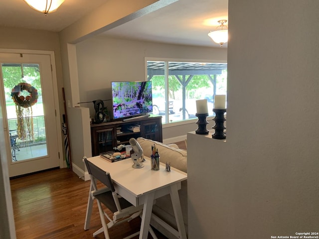6531 Fox Run, San Antonio, TX 78233 - dining area featuring wood finished floors and baseboards