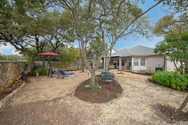 view of yard with a patio area