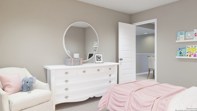 bedroom featuring carpet flooring