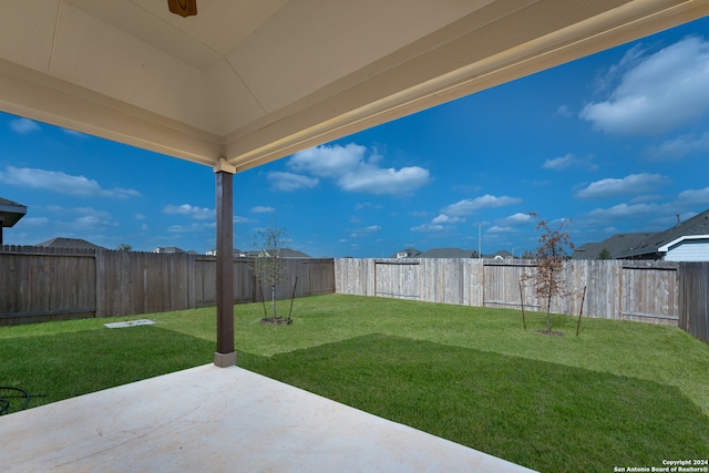 view of yard with a patio