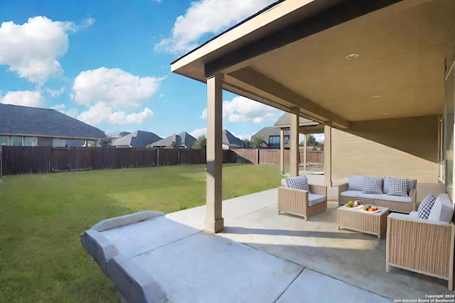 view of patio / terrace featuring an outdoor living space