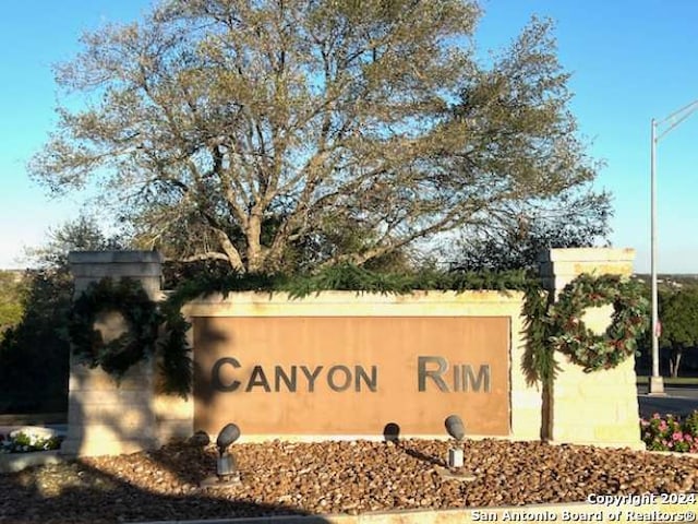 view of community sign