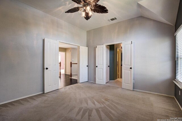 268 Fawn Rdg, Cibolo, TX 78108 - unfurnished bedroom featuring carpet, a high ceiling, and baseboards