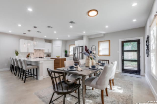 view of dining area