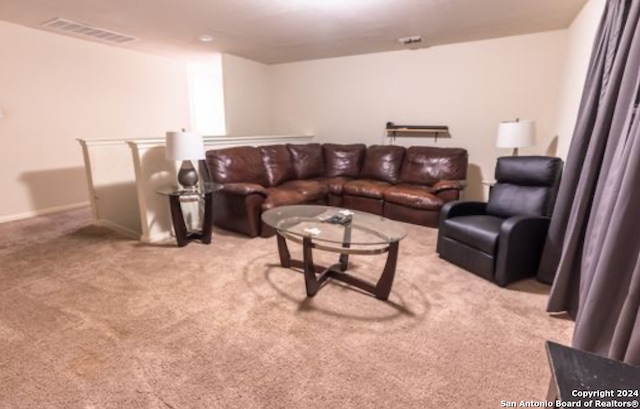 view of carpeted living room