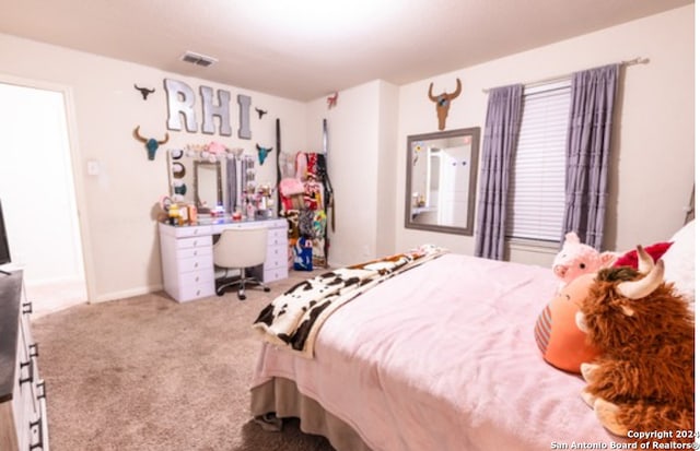 bedroom with carpet floors