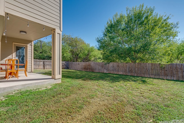 view of yard with a patio