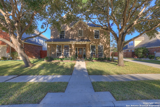 view of front of house featuring a front yard