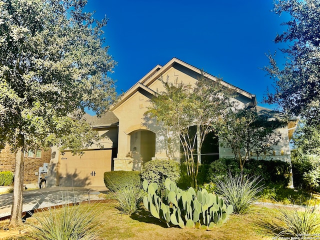 view of front of home featuring a garage