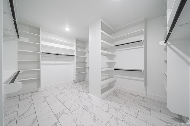 view of walk in closet