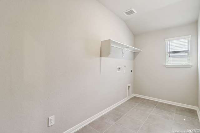 laundry room featuring visible vents, washer hookup, laundry area, hookup for a gas dryer, and electric dryer hookup