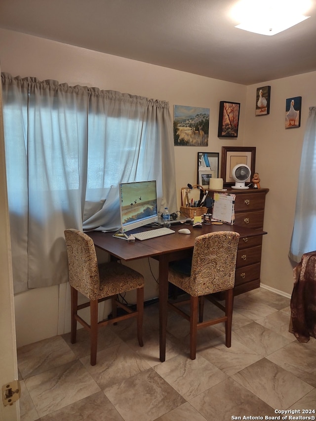 view of dining area