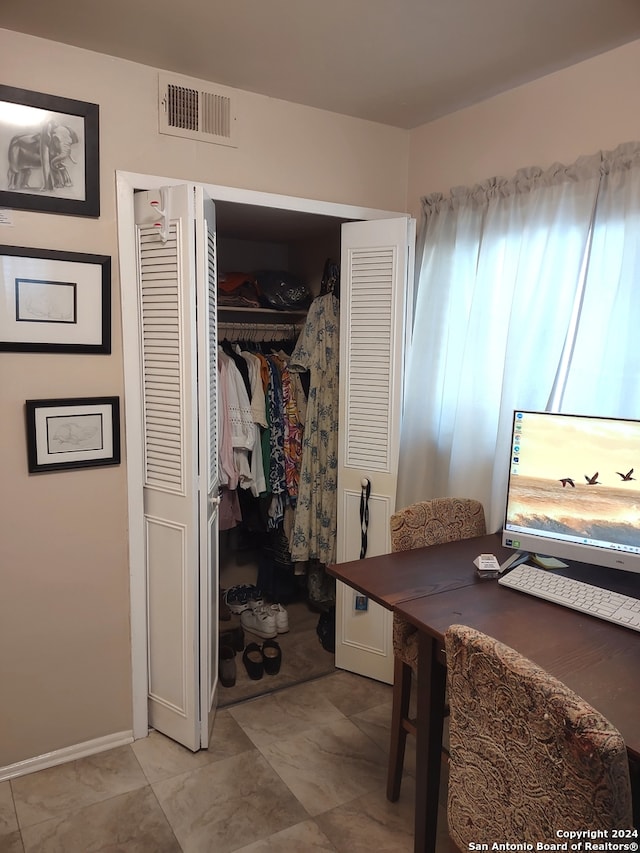 home office with visible vents