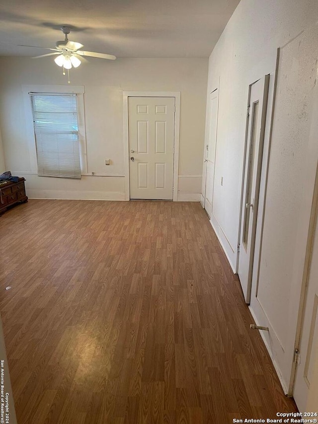 hall featuring hardwood / wood-style flooring