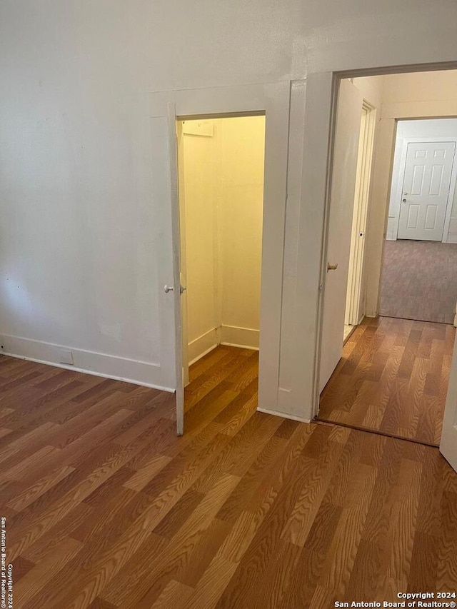 interior space with hardwood / wood-style floors