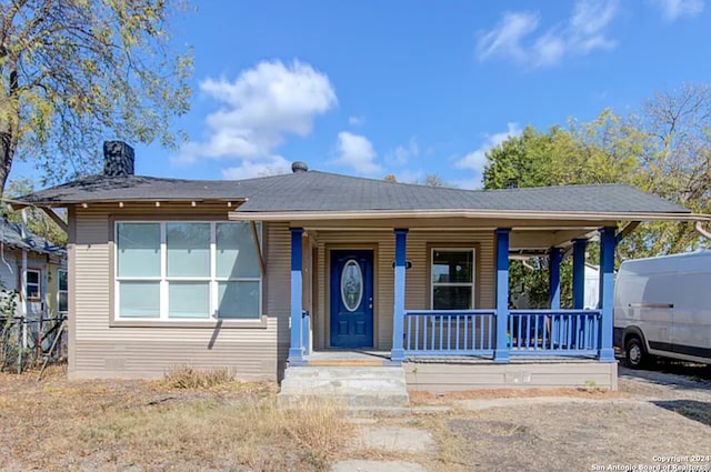 view of front of house with a porch