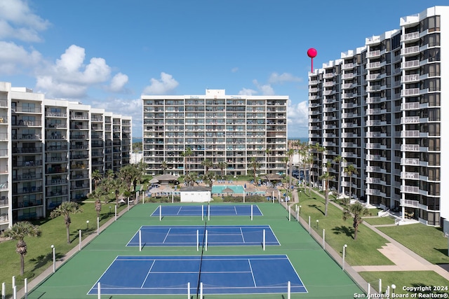 view of tennis court