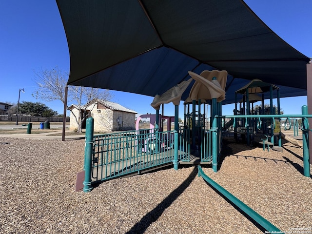 view of jungle gym