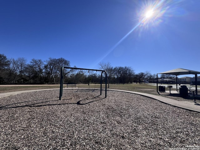 view of community featuring a playground