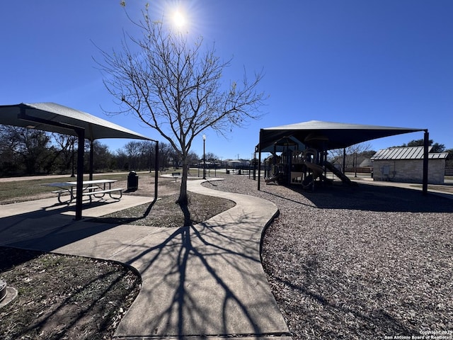 view of property's community featuring a playground