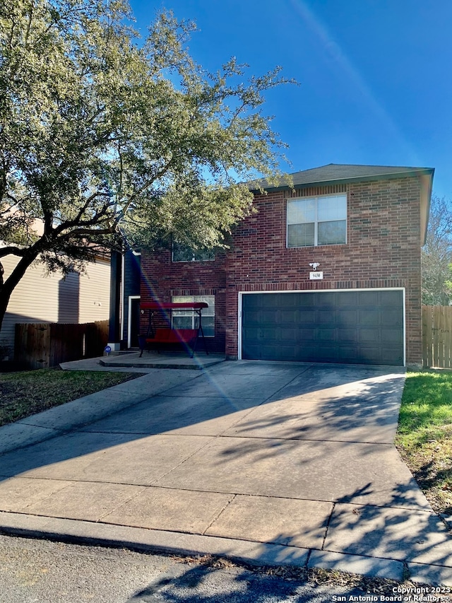 view of front of house featuring a garage