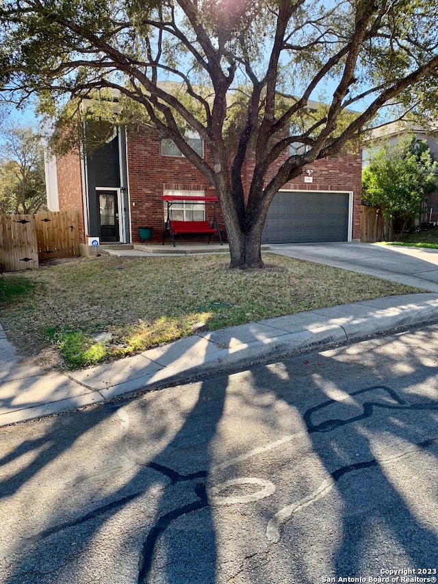 view of front facade featuring a garage